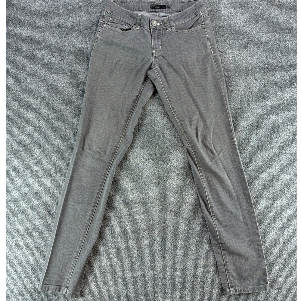 Prana Womens Gray Skinny Jeans Low Rise Stretch Denim Pants Size 2